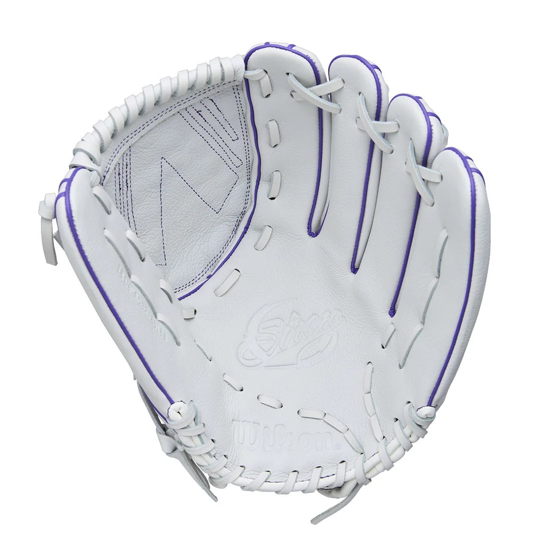 WILSON A500 SIREN 12.5" WHITE/SEAFOAM/PURPLE RIGHT THROW GLOVE