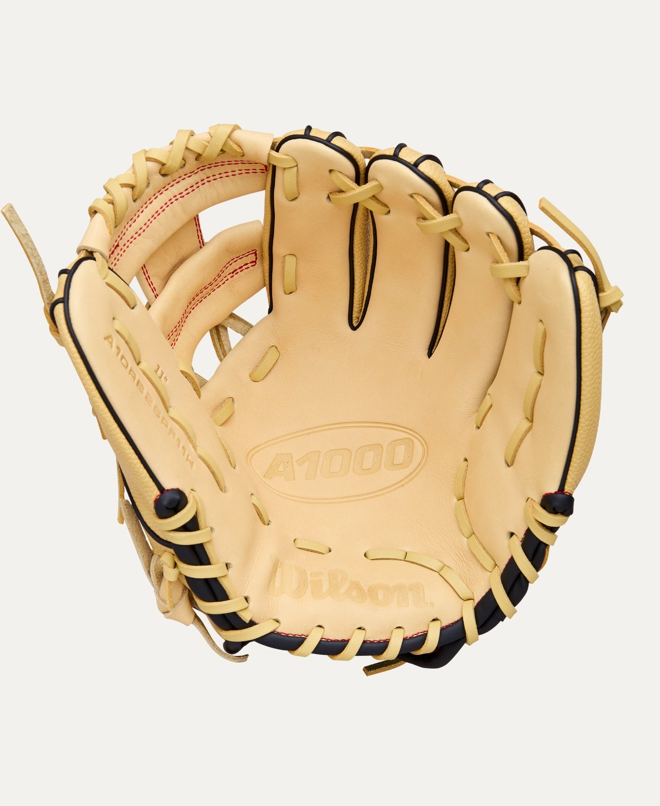 WILSON A1000 PF11 PEDROIA FIT SUPERSKIN BLONDE/BLACK/RED 11" RIGHT THROW