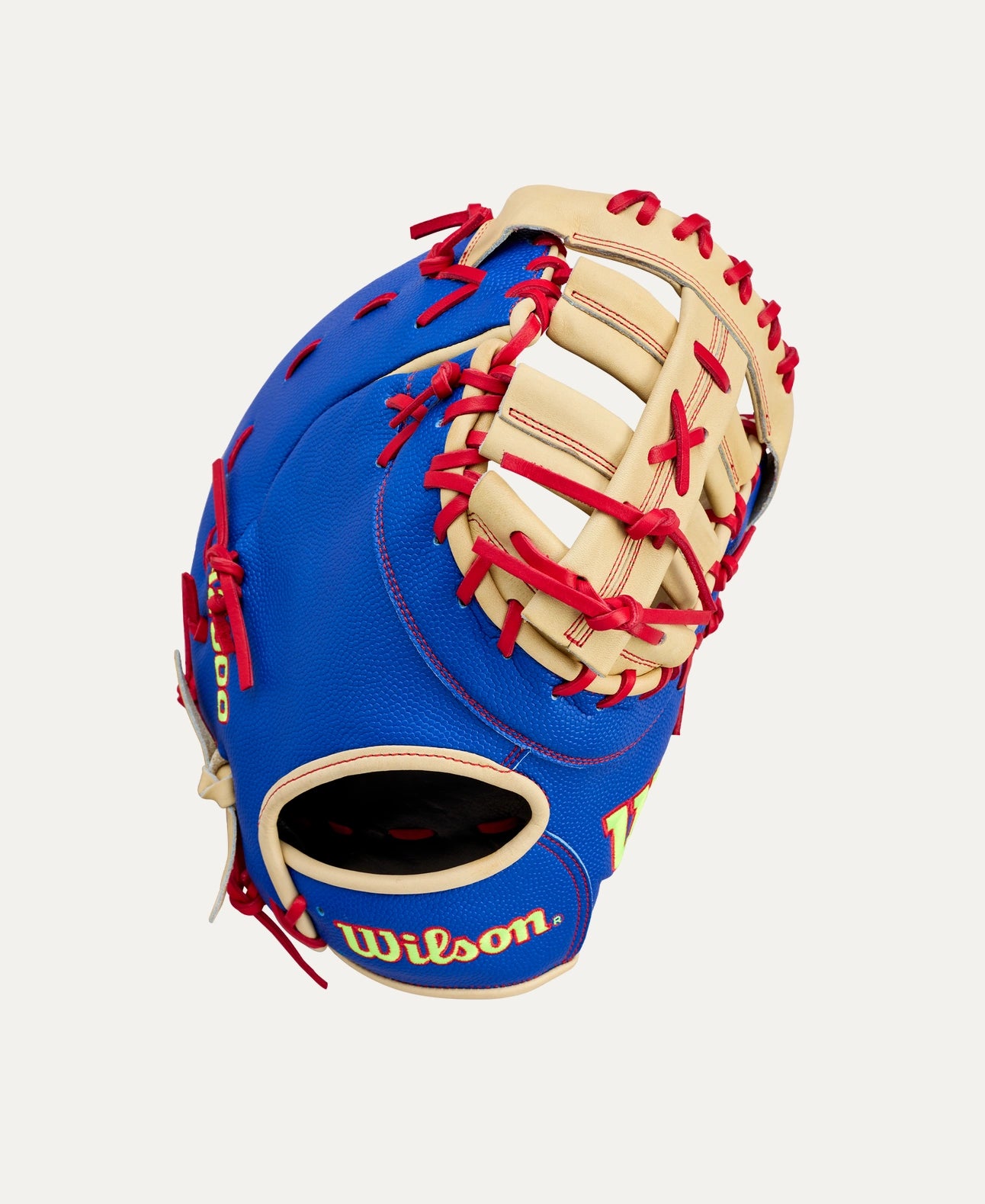 WILSON A2000 SUMMER '26 1677SS FIRST BASE MITT RYL/BLONDE/RED 12.5"