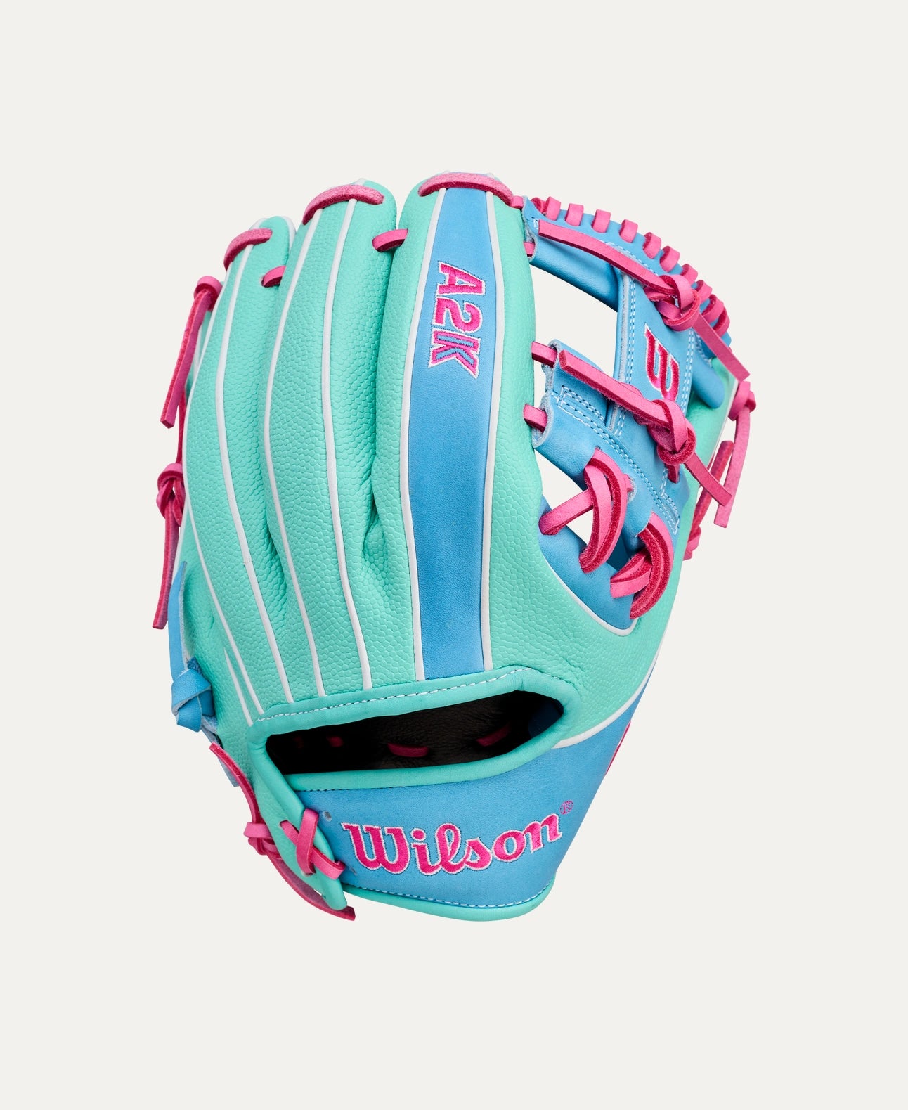 WILSON A2K SUMMER '26 1875 SEAFOAM/PURPLE 11.75" RIGHT THROW GLOVE