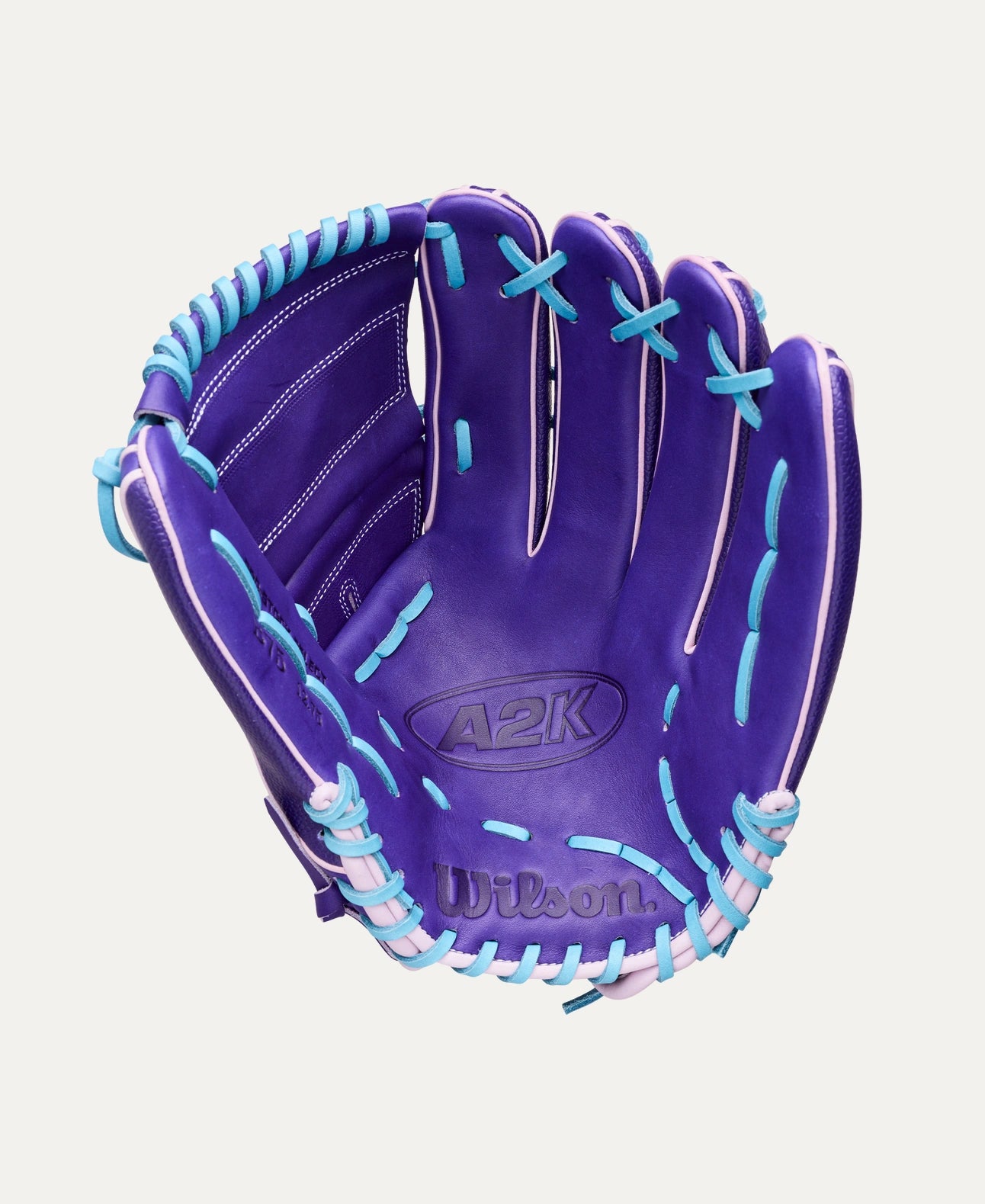 WILSON A2K SUMMER '26 B75 PURPLE/SKYBLUE 12.75" RIGHT THROW GLOVE