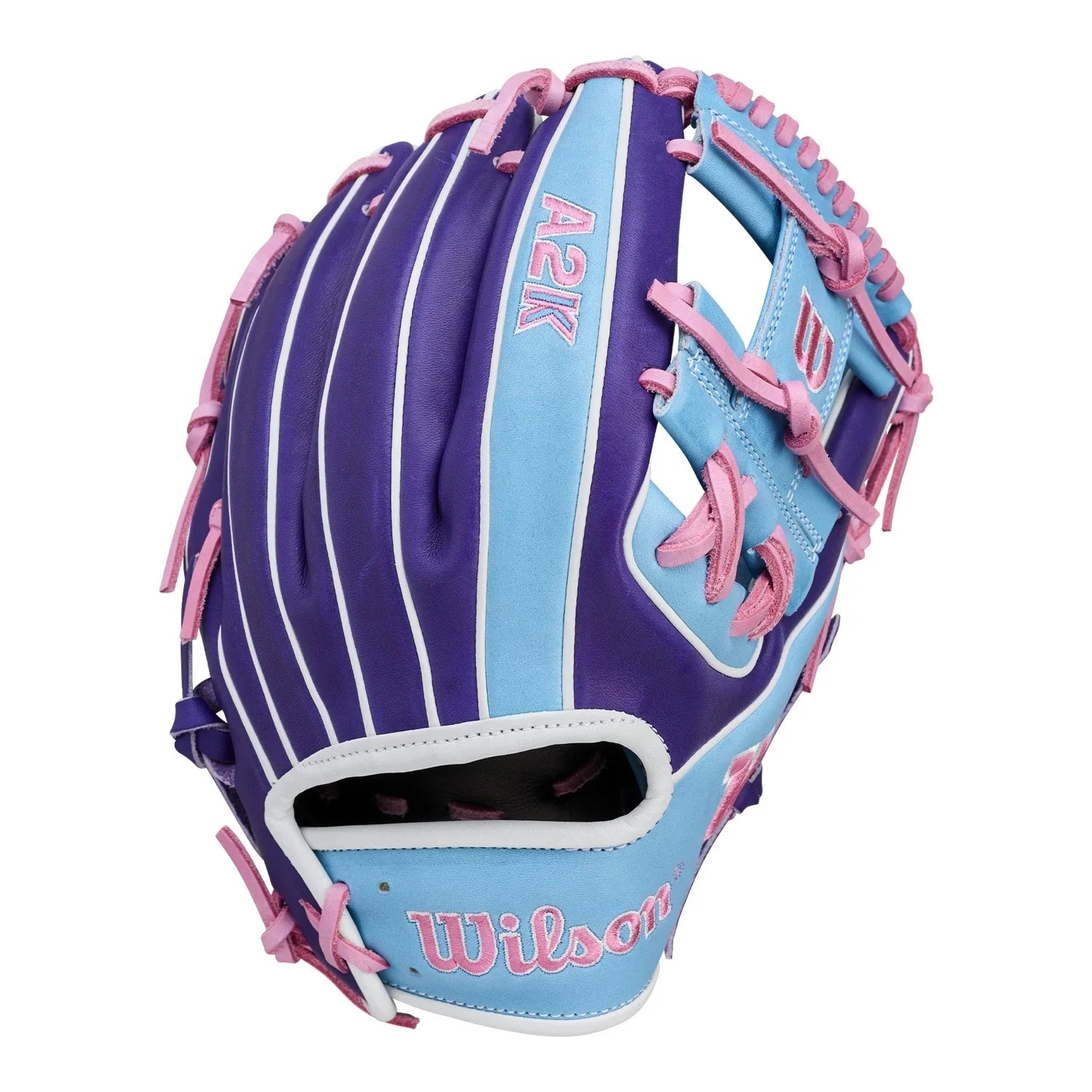 WILSON A2K  SUMMER '26 1786 PURPLE/SKYBLUE 11.5" RIGHT THROW GLOVE
