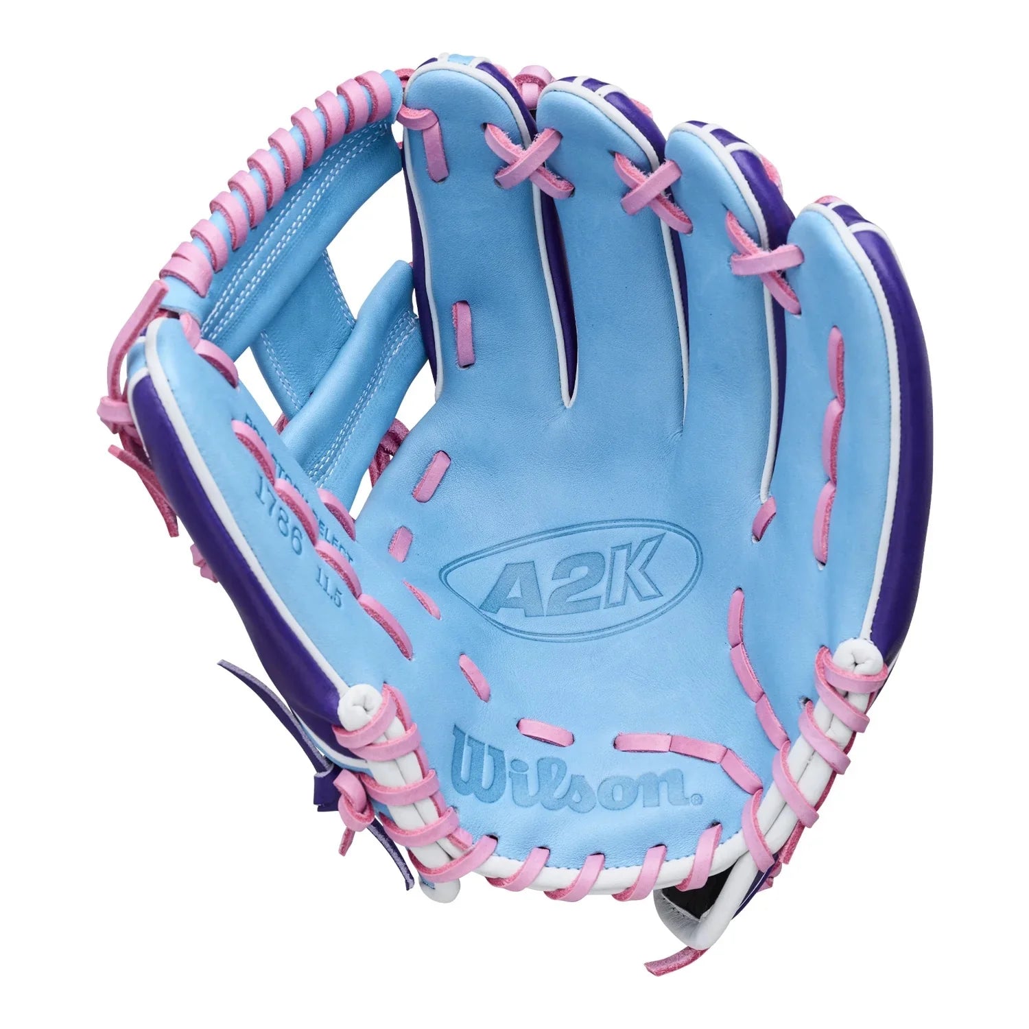 WILSON A2K  SUMMER '26 1786 PURPLE/SKYBLUE 11.5" RIGHT THROW GLOVE