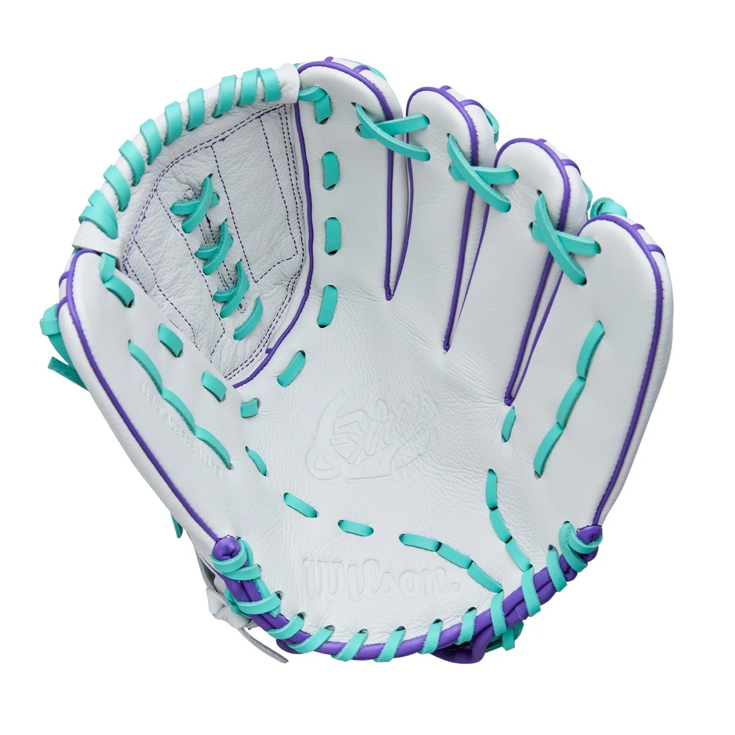 WILSON A500 SIREN 11.75" WHITE/SEAFOAM/PURPLE RIGHT THROW GLOVE